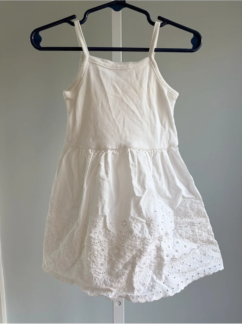 Hanna Andersson White Eyelet Summer Dress 12-18m